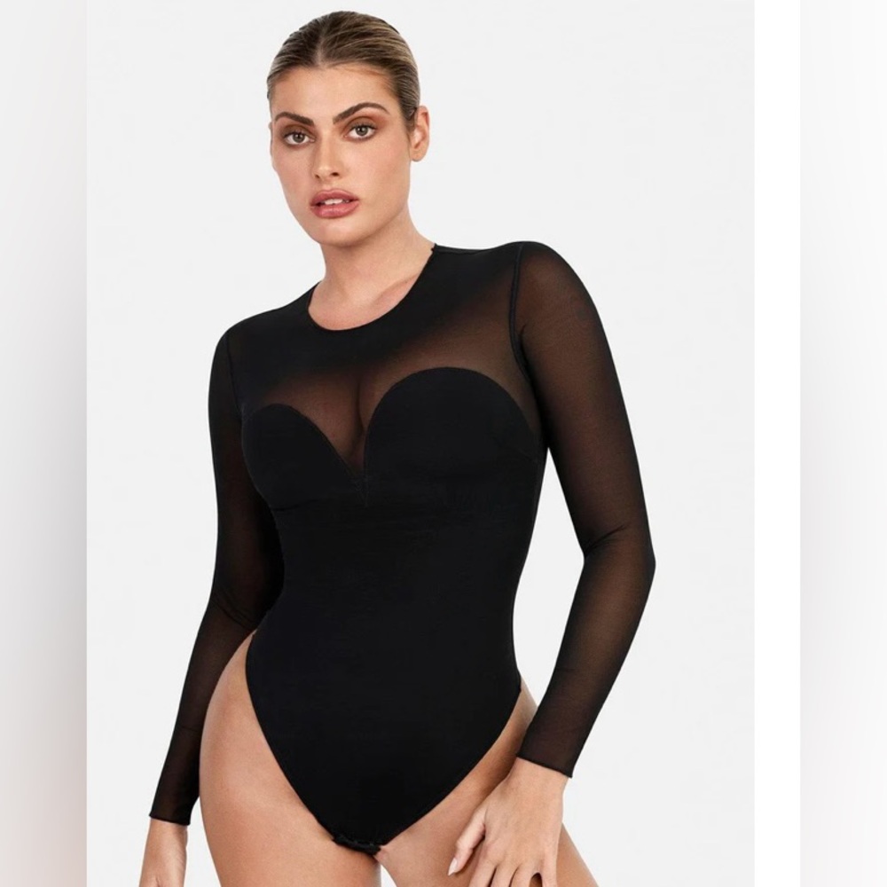 NEW Popilush Shapewear Bodysuit Tummy Control Long Sleeve S